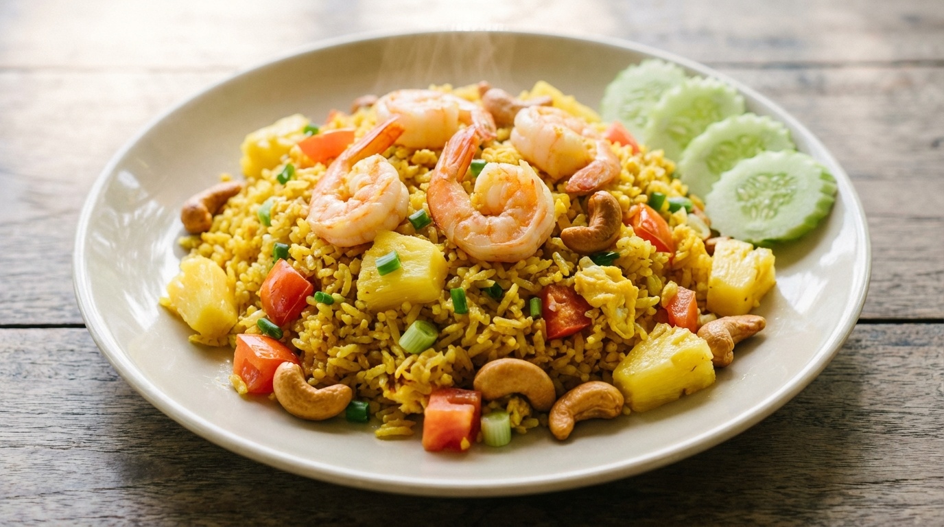 Ananas stegte ris (Kao Pad Sapparod)