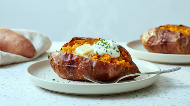 Bagt sød kartoffel i airfryer