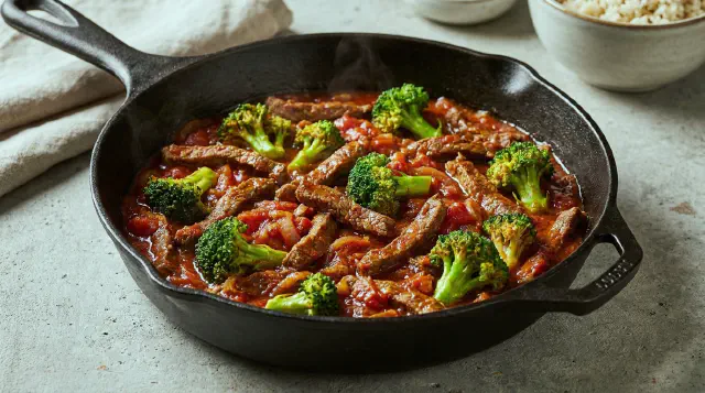 Balti oksekød med broccoli