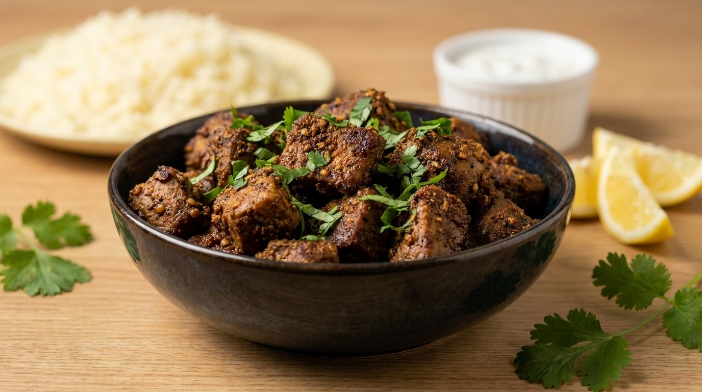 Bhuna Ghosht med koriander og citron