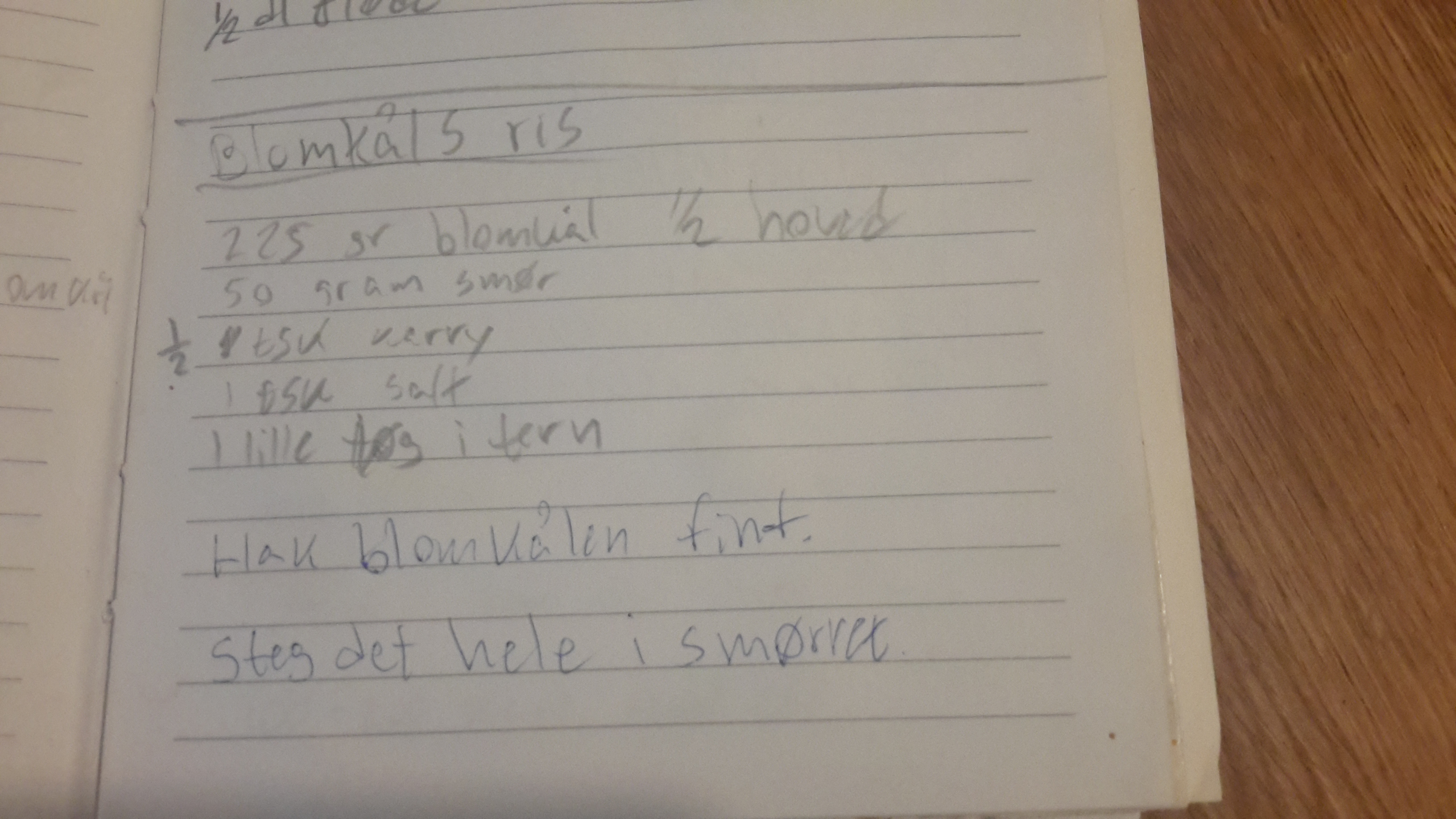 Blomkålsris - et eksempel