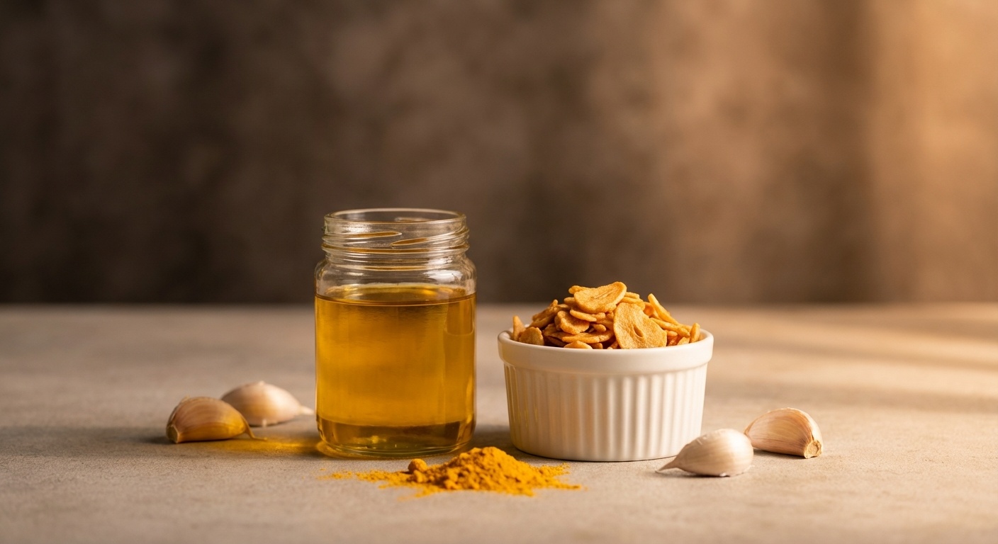 Burmesisk sprød hvidløgsolie