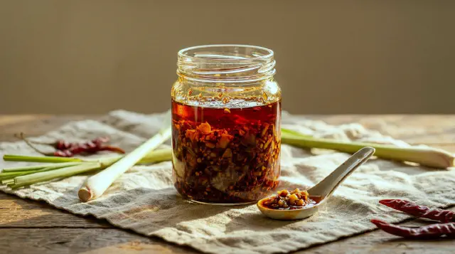 Sa Tế - Vietnamesisk citrongræs-chiliolie (Ớt Sa Tế)