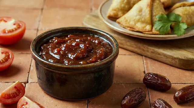 Daddel- og tomatchutney