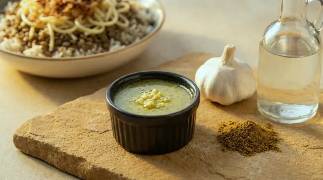 Daqqa (egyptisk hvidløgs-eddikesauce)