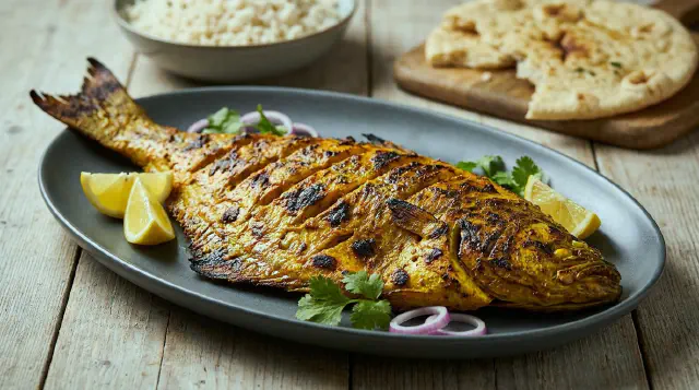 Fisk på trækulsgrill