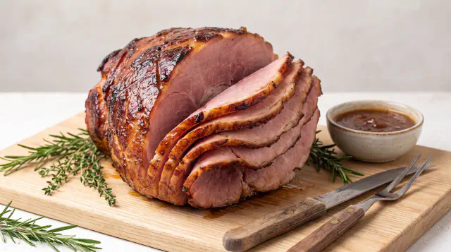 Glaseret skinke sous vide