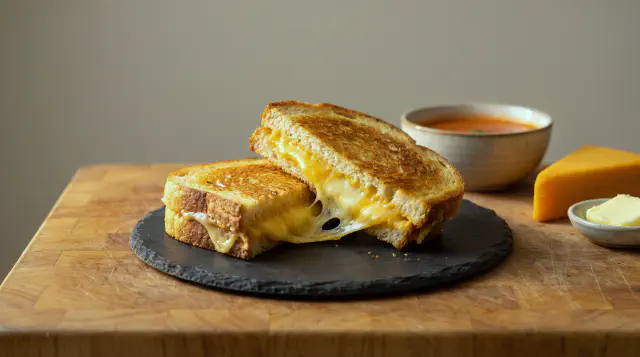 Grillet ostesandwich i airfryer