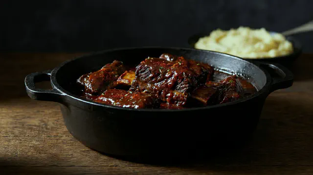 Grydestegt shortrib