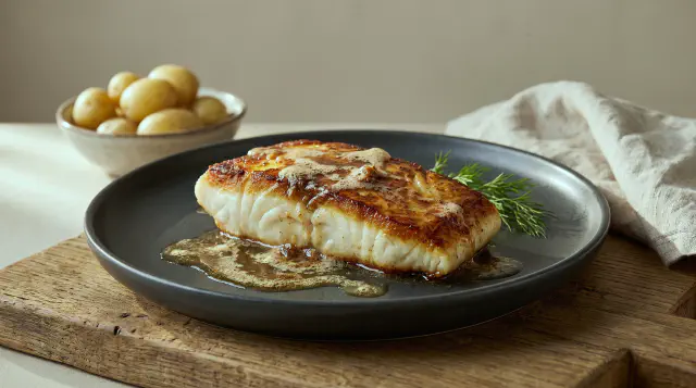 Helleflynder sous vide