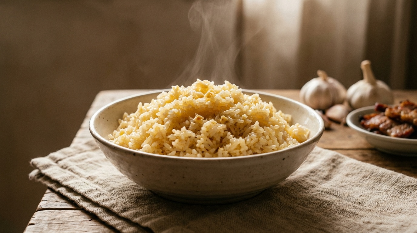 Hoi An Hvidløgsris (Cơm tỏi Hội An)