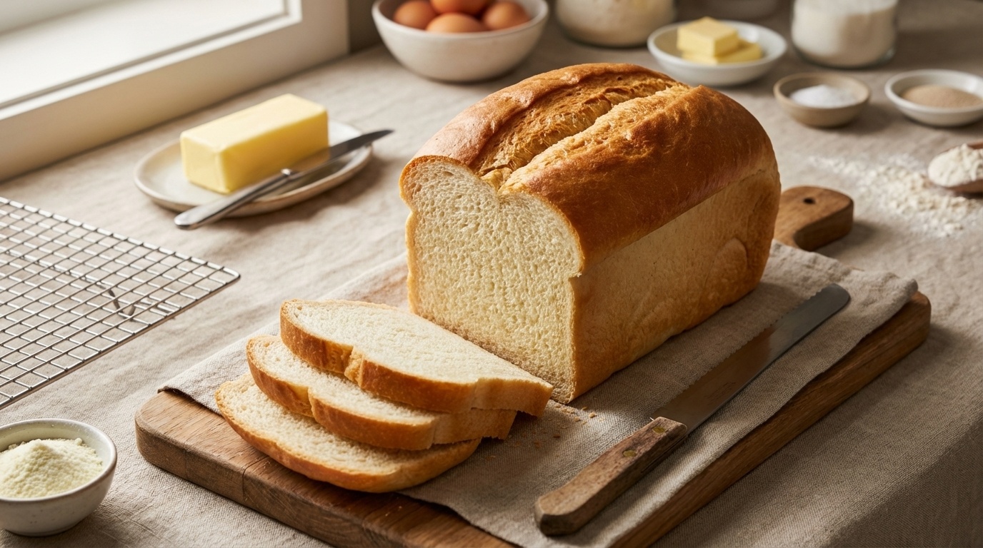 Hvidt Brød - Mælkepulver og Vand (Variation 1)