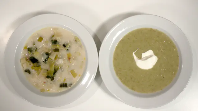 Kartoffel porre suppe