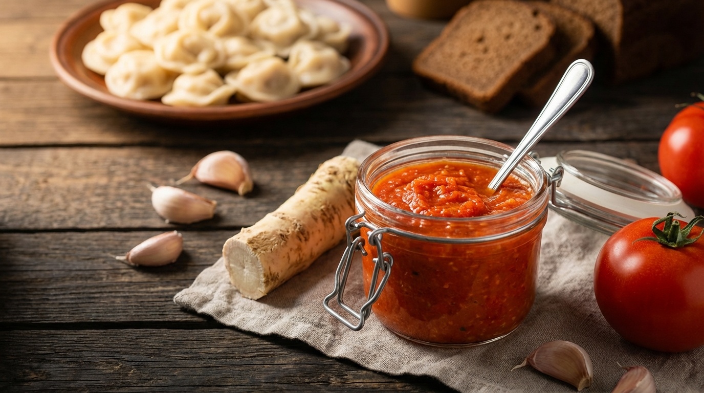 Khrenovina (Russisk Tomat-Peberrodssauce)