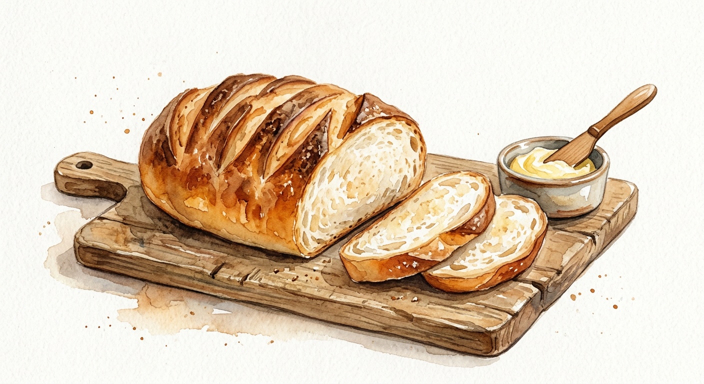 Klassisk franskbrød med engangshævning