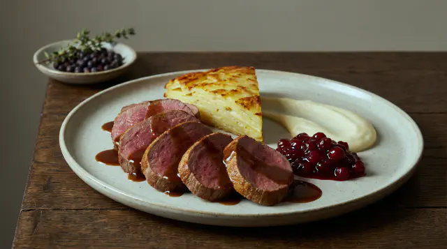 Krondyrfilet sous vide