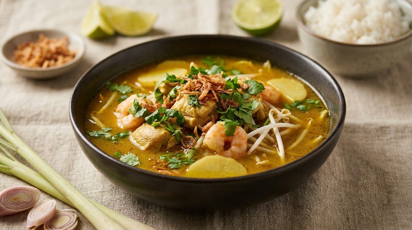 Krydret kyllingesuppe