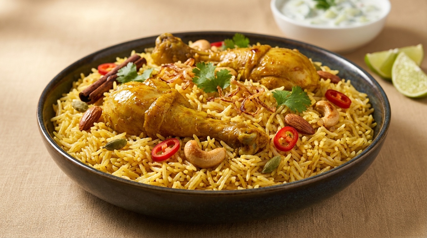 Kylling biriyani