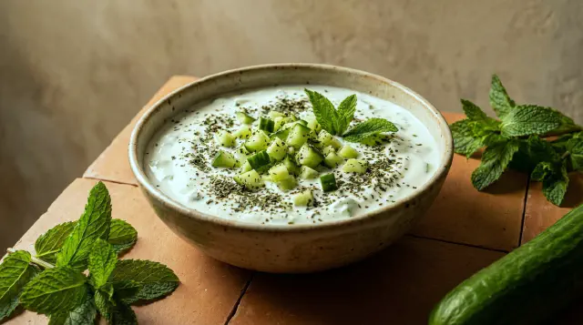 Laban bi Khyar (levantinsk yoghurt-agurke-sauce)