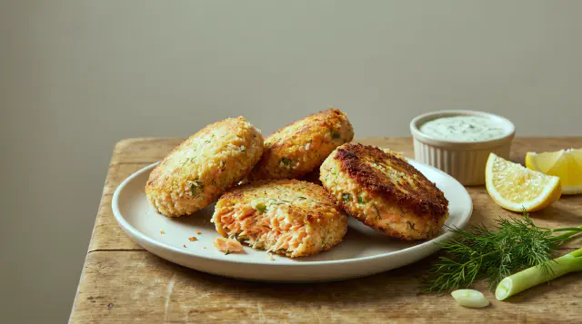 Laksefrikadeller i airfryer