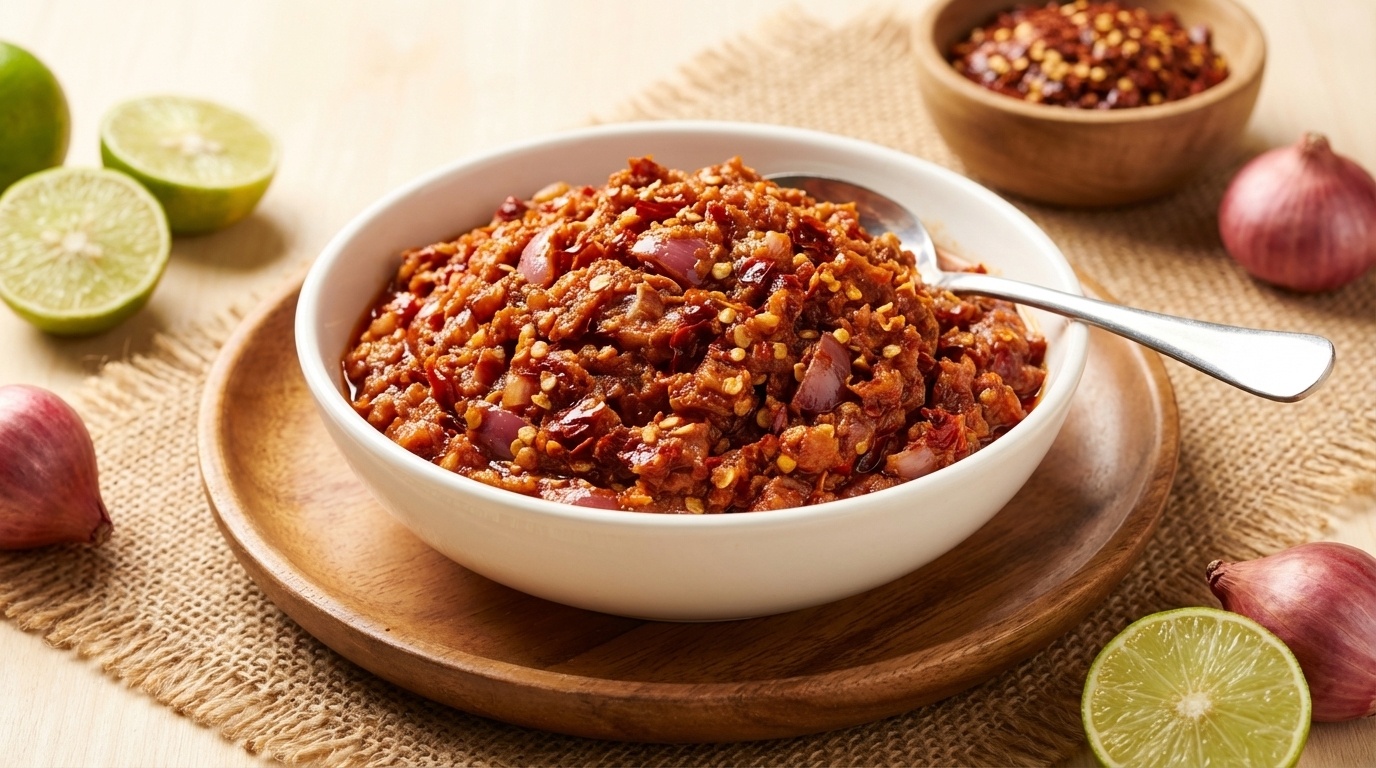 Lunu Miris (Sri Lankansk Chili-Løg-Sambal)