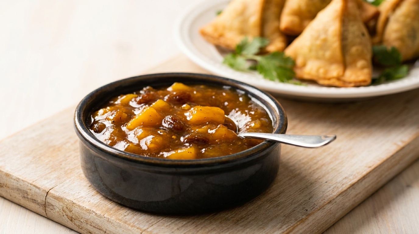 Mangochutney med rosiner og sennepsfrø
