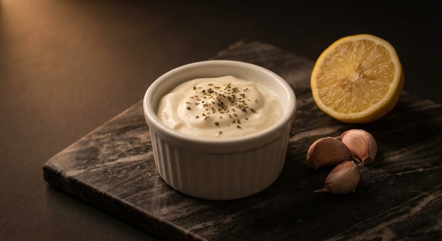 Molho de Alho - Blenderemulsion (Brasiliansk hvidløgssauce)