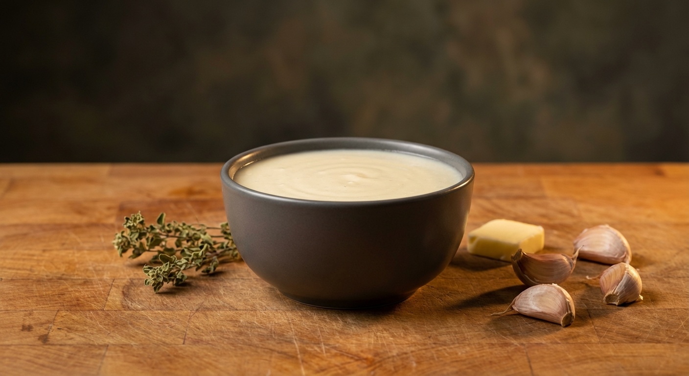 Molho de Alho - Jævning (Brasiliansk hvidløgssauce)