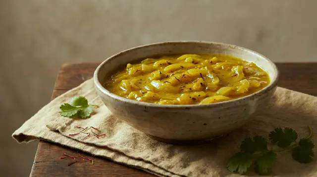 M'qualli-sauce (marokkansk safran-løgsauce)