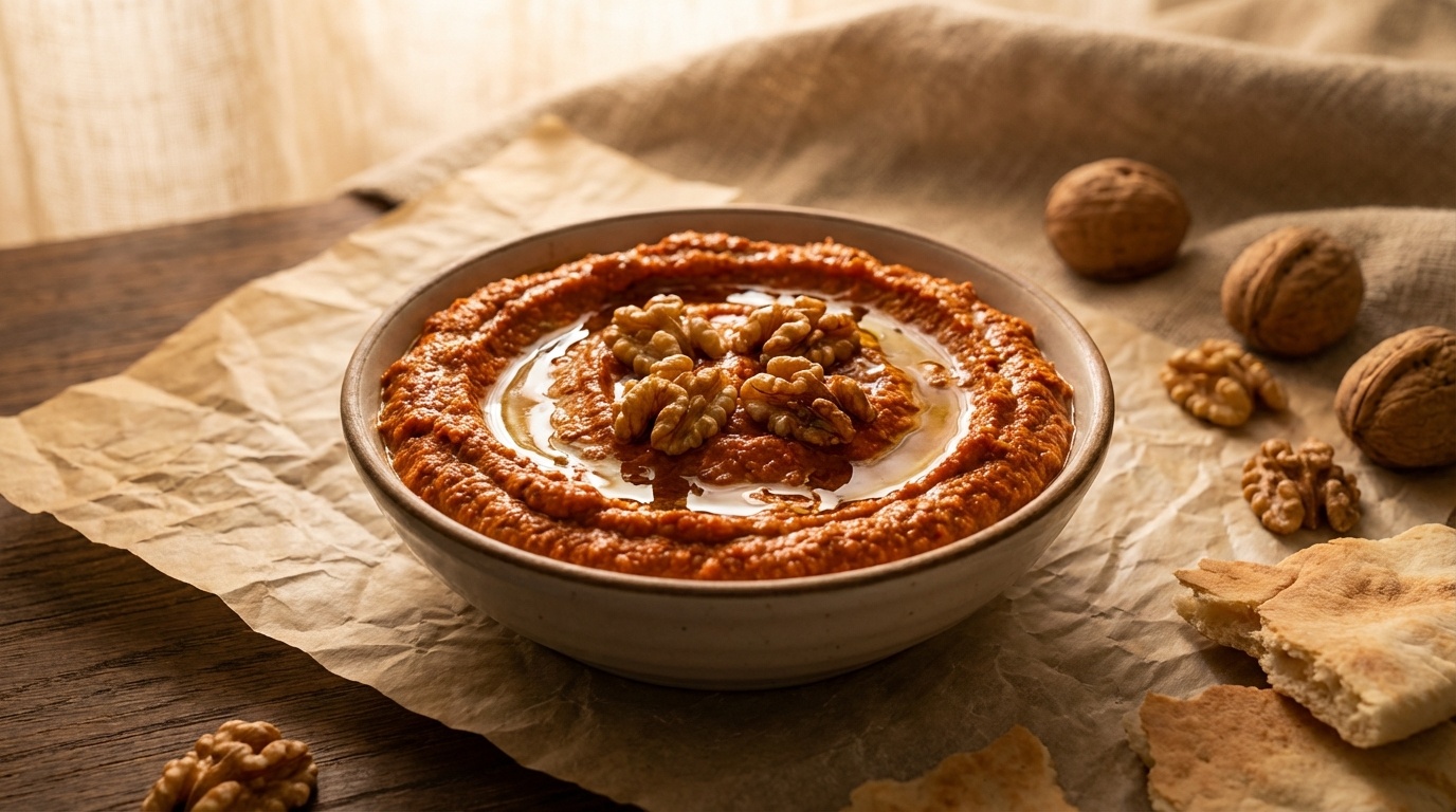 Muhammara (Tyrkisk Rødpeber- og Valnøddedip)