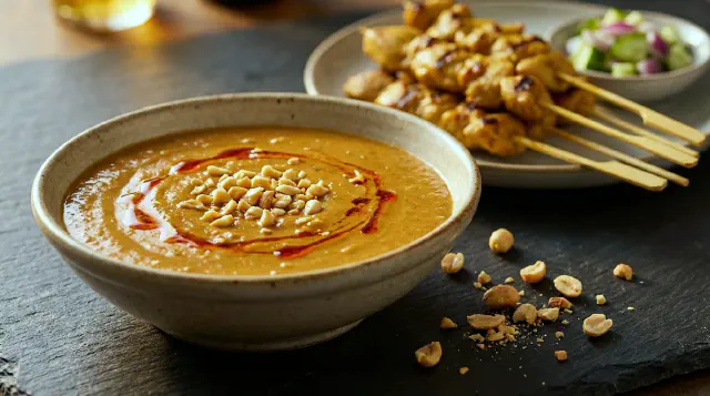 Nam Jim Satay (Thailandsk Peanut-Sataysauce)