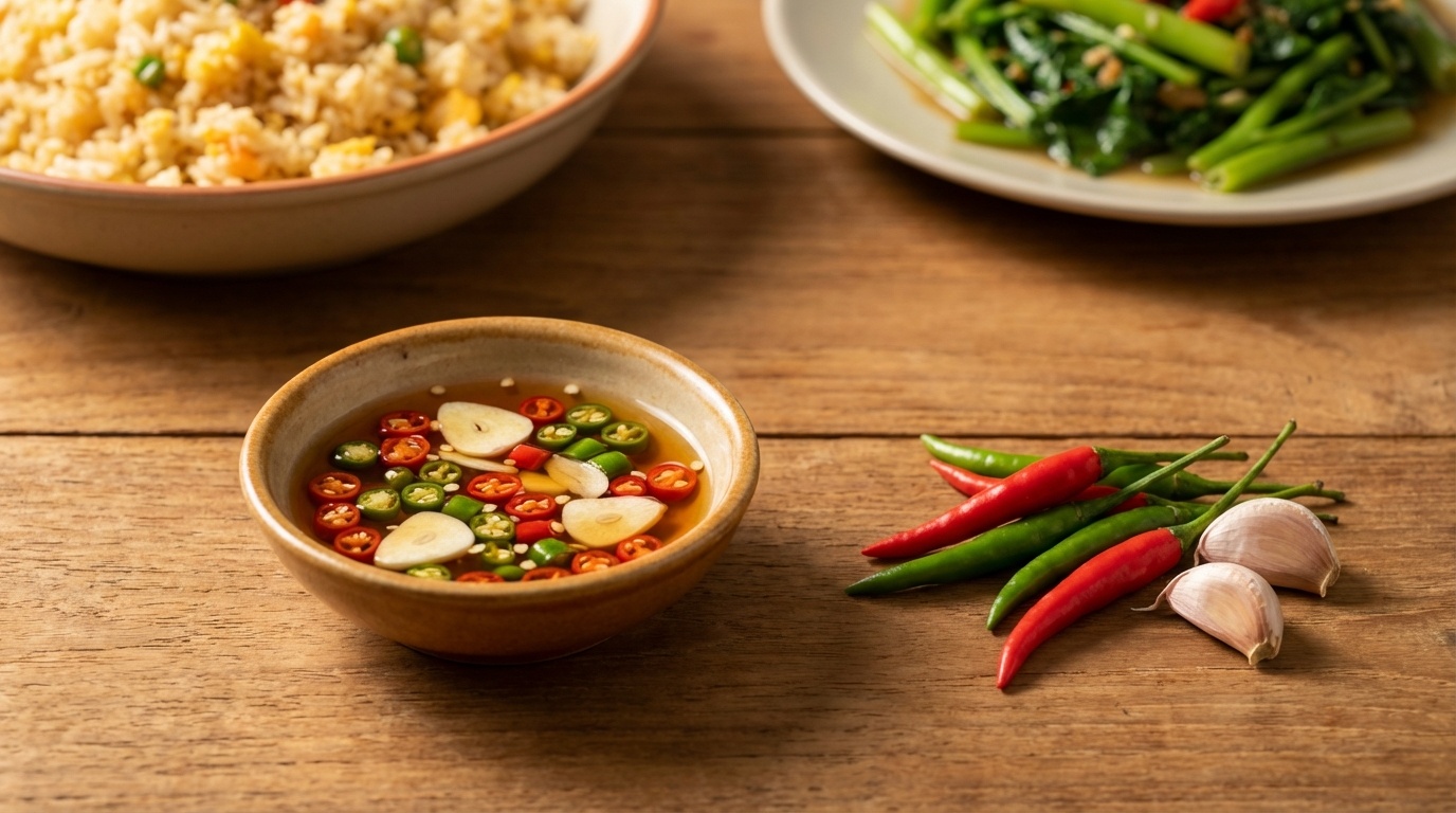 Nam Pla Prik (Thailandsk Fiskesauce med Chilier)