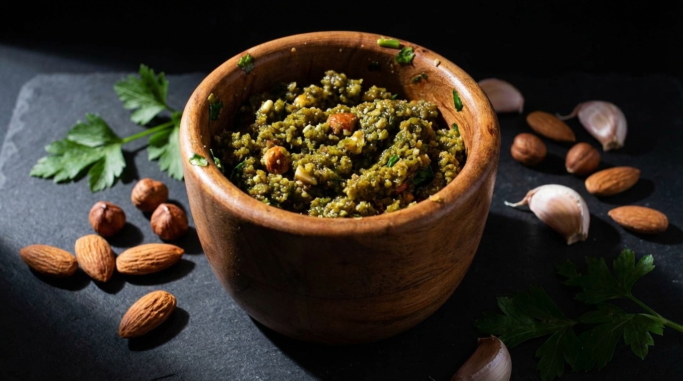 Picada (Catalansk Nødde- og Hvidløgspasta)