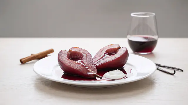 Pocherede pærer sous vide