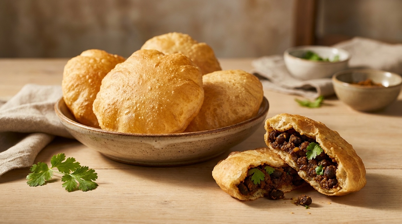 Poori-brød med fyld