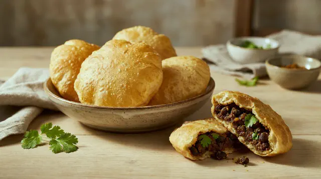 Poori-brød med fyld