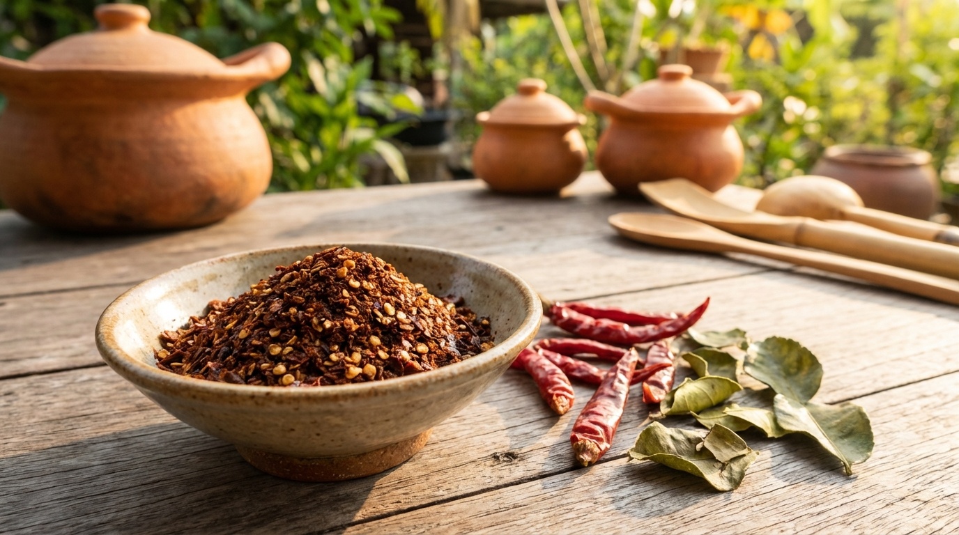 Ristede chiliflager (Prik Pon)