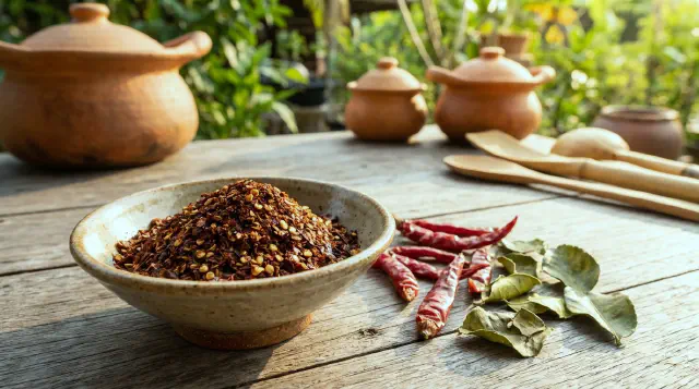 Ristede chiliflager (Prik Pon)