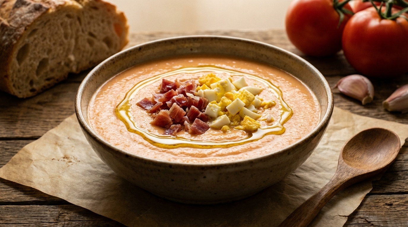 Salmorejo (Andalusisk Kold Tomat- og Brødemulsion)