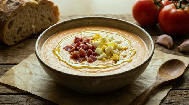 Salmorejo (Andalusisk Kold Tomat- og Brødemulsion)