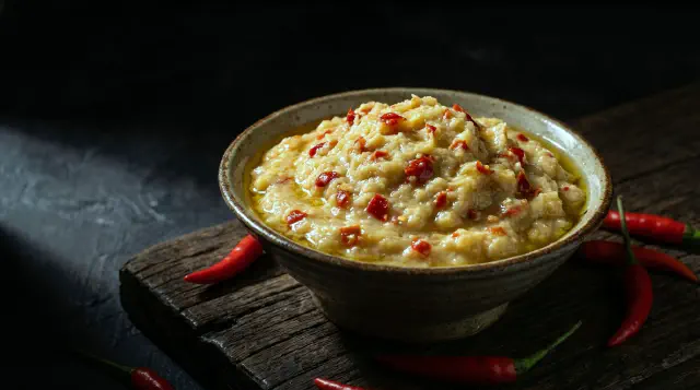Sambal Tempoyak Mentah (Rå Fermenteret Durian-Chilipasta)