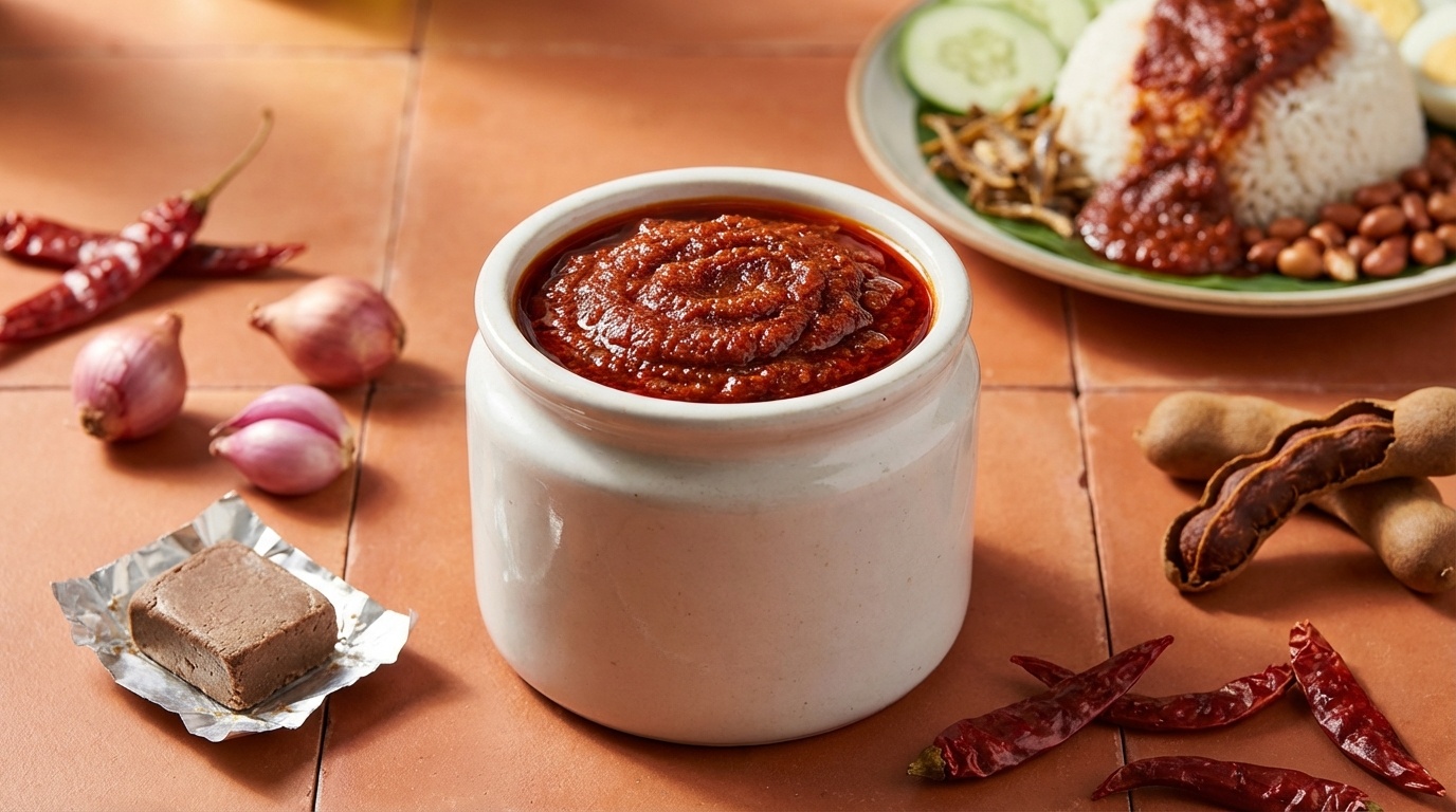 Sambal Tumis (Malaysisk Wokstegt Chilipasta)