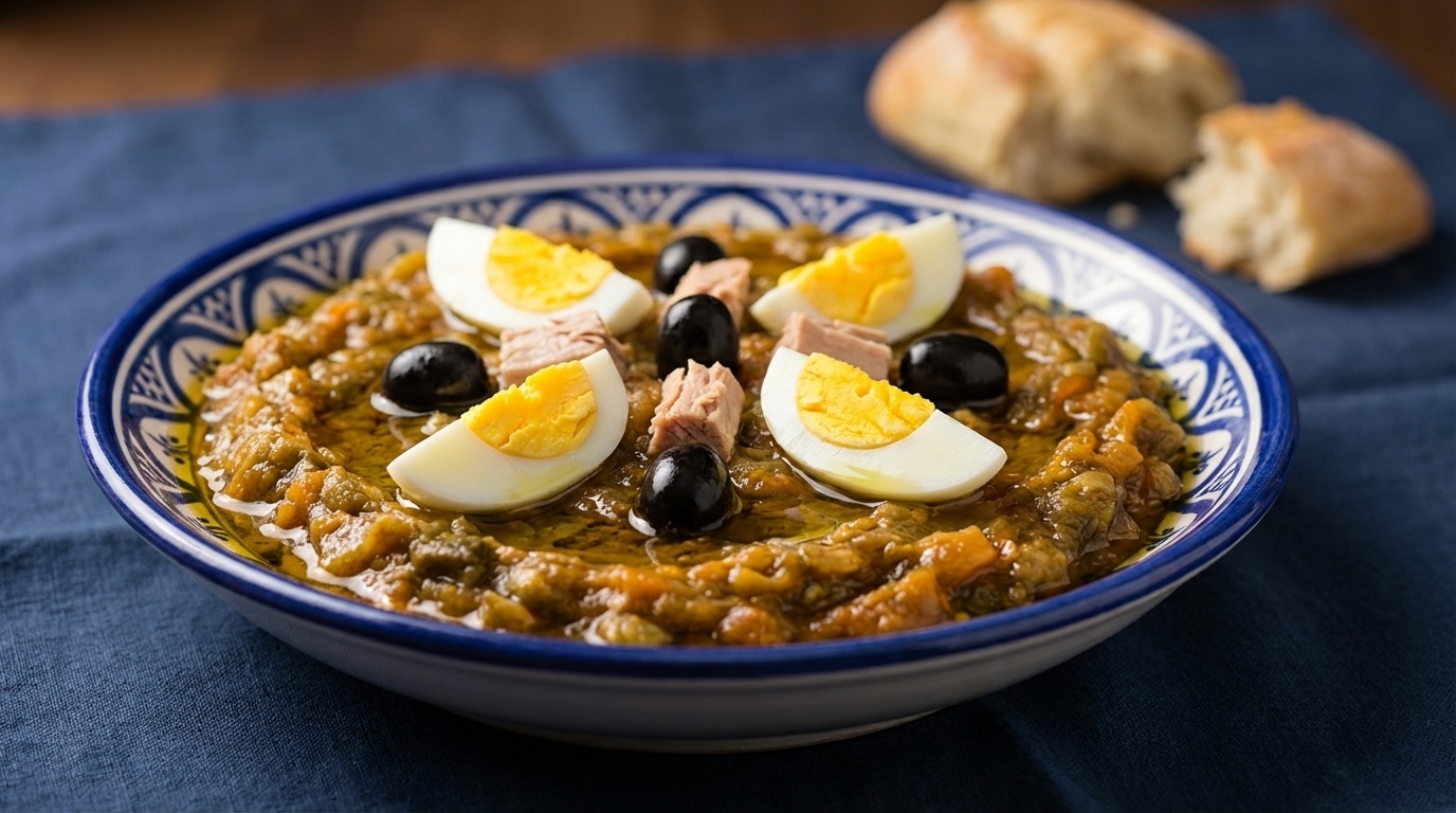 Slata Mechouia (tunesisk grillet grøntsagssalat)