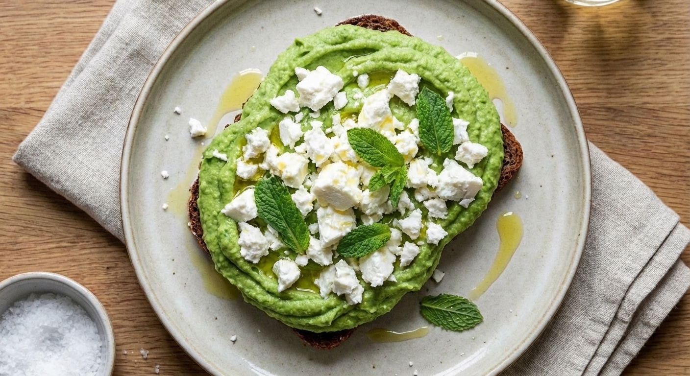 Ærtemousse med mynte og feta