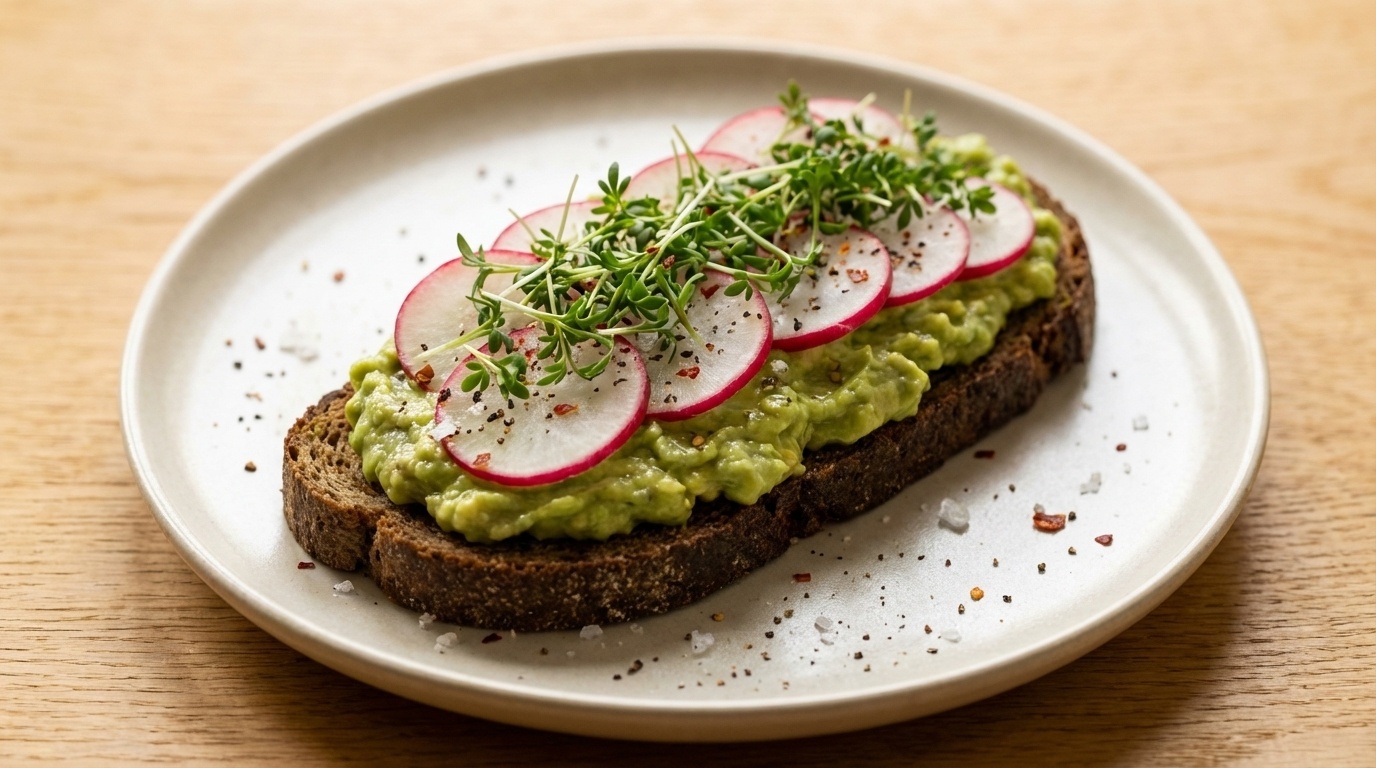 Smørrebrød med avocadomad, citrus og karse