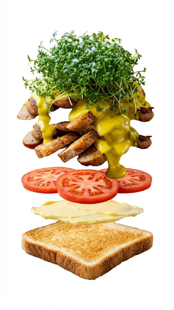 Opbygning af stegt fasan med karrydressing og karse © kvalimad.dk