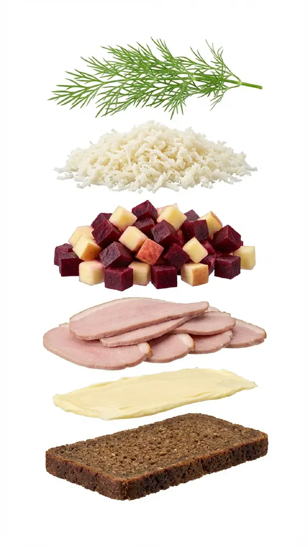 Opbygning af hr. schønnemann med andebryst og rødbede © kvalimad.dk