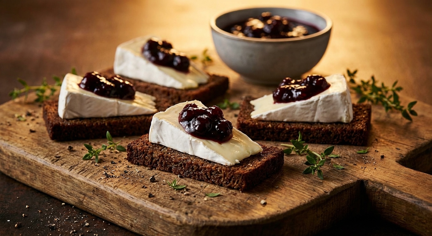 Hvidskimmelost med syltet frugt