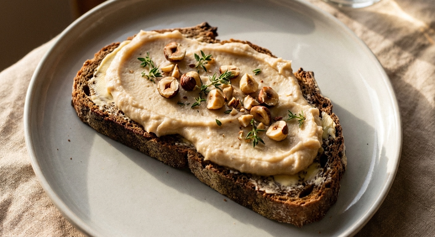 Jordskokcreme med hasselnødder og timian