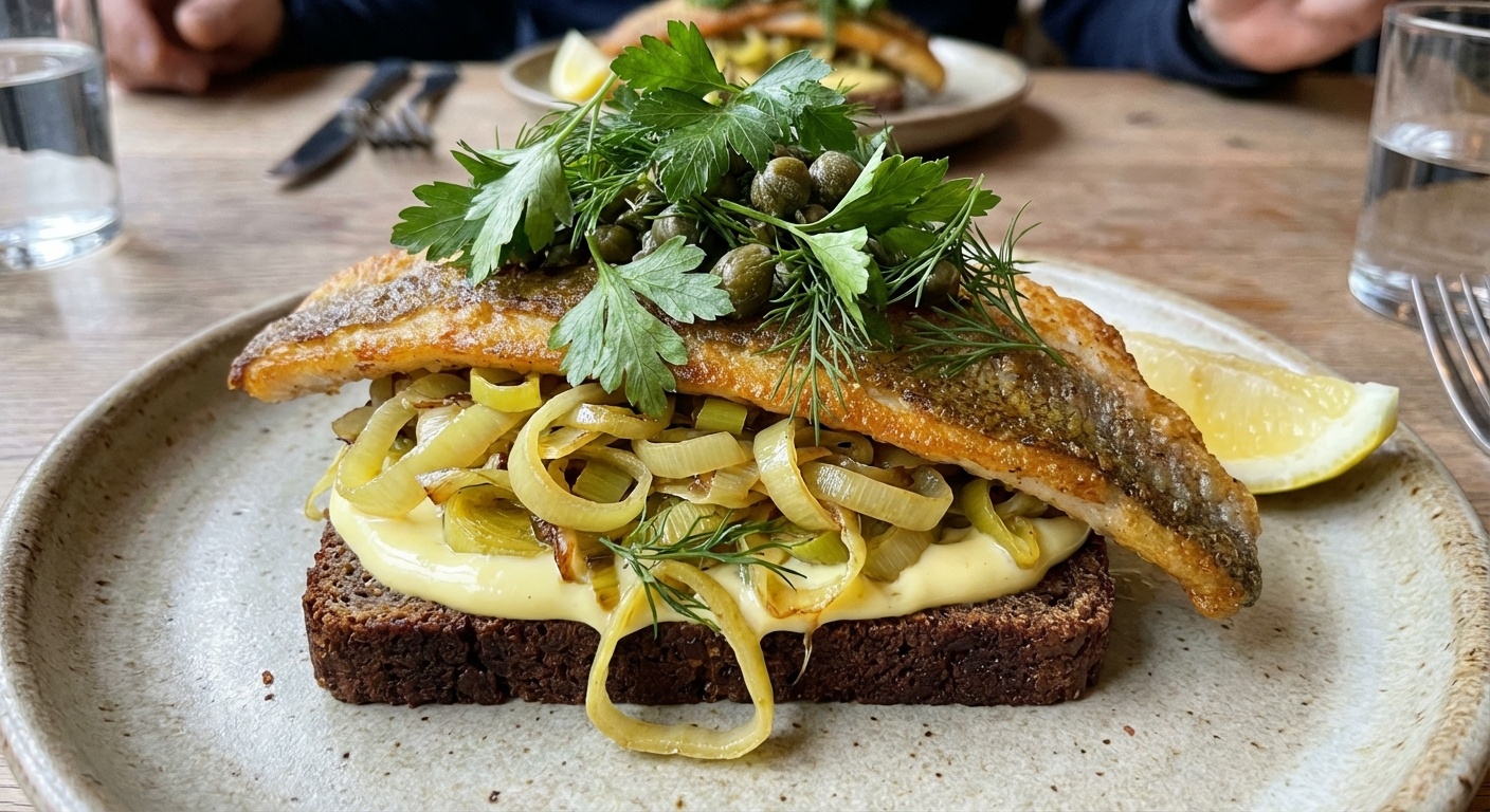 Kullerfilet med porre og citronmayo